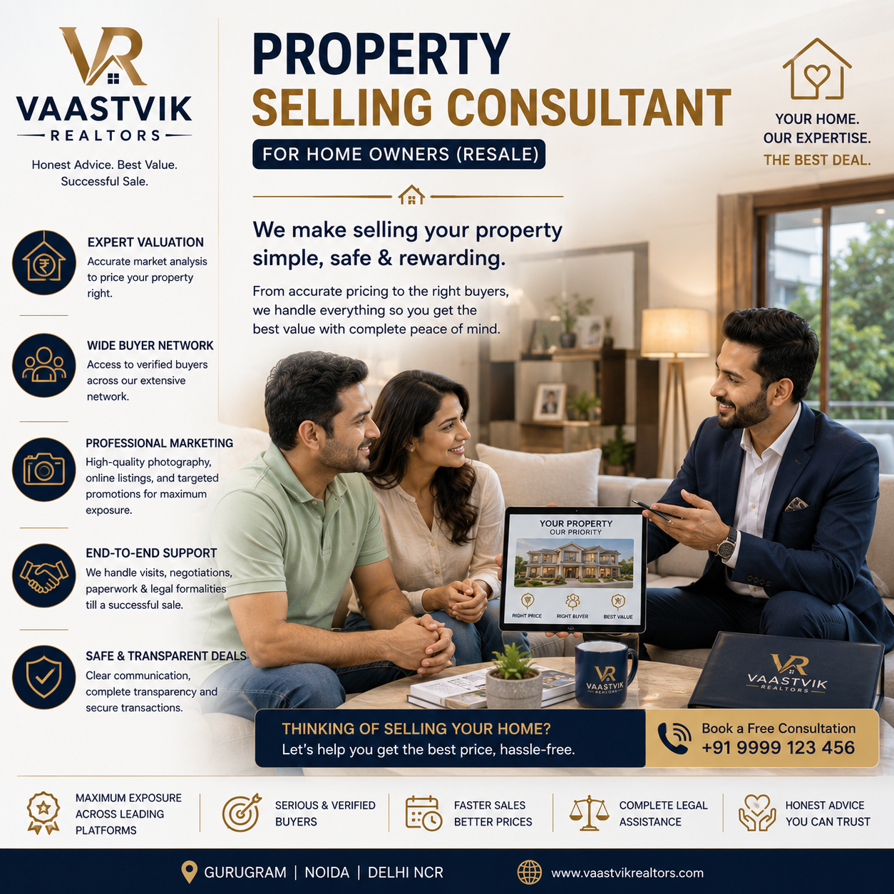 Property Selling Consultant helping owners sell residential and commercial property