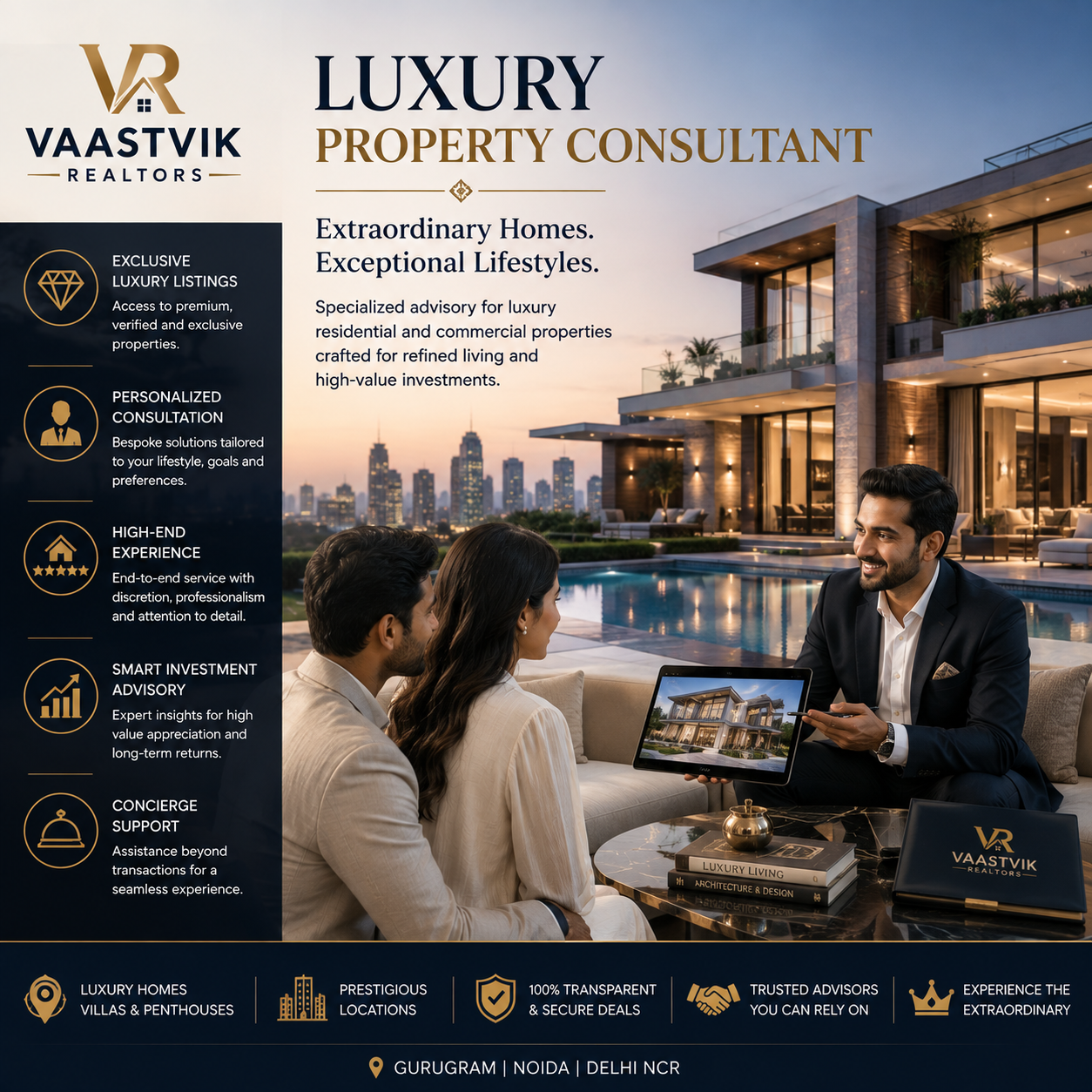 Luxury Property Consultant for premium villas and penthouses