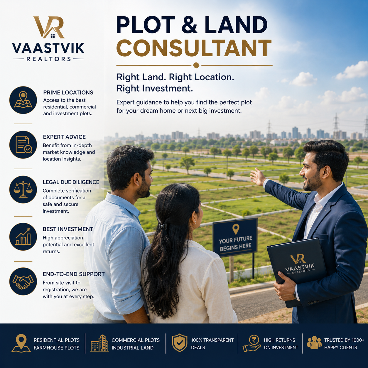 Plot and Land Consultant assisting with residential plots and land parcels