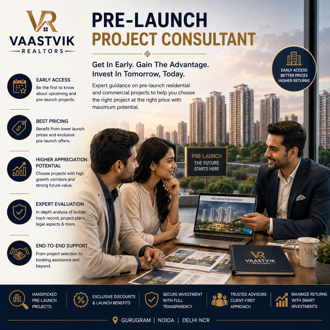 Pre-Launch Project Consultant offering early access to new developer projects